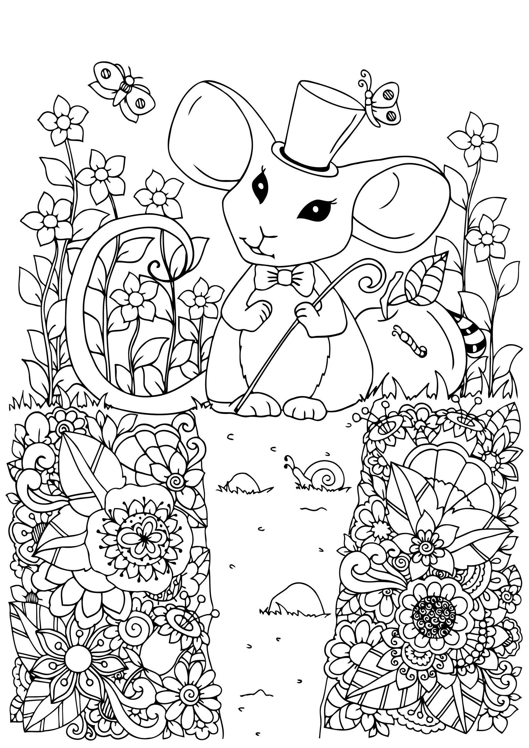 Online Coloring Book For Kids
 Mouse to print Mouse Kids Coloring Pages