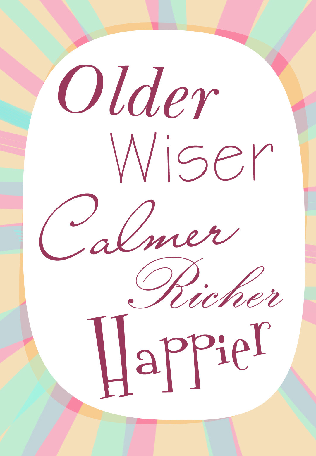 Online Free Birthday Cards
 Older Wiser Happier Birthday Card free