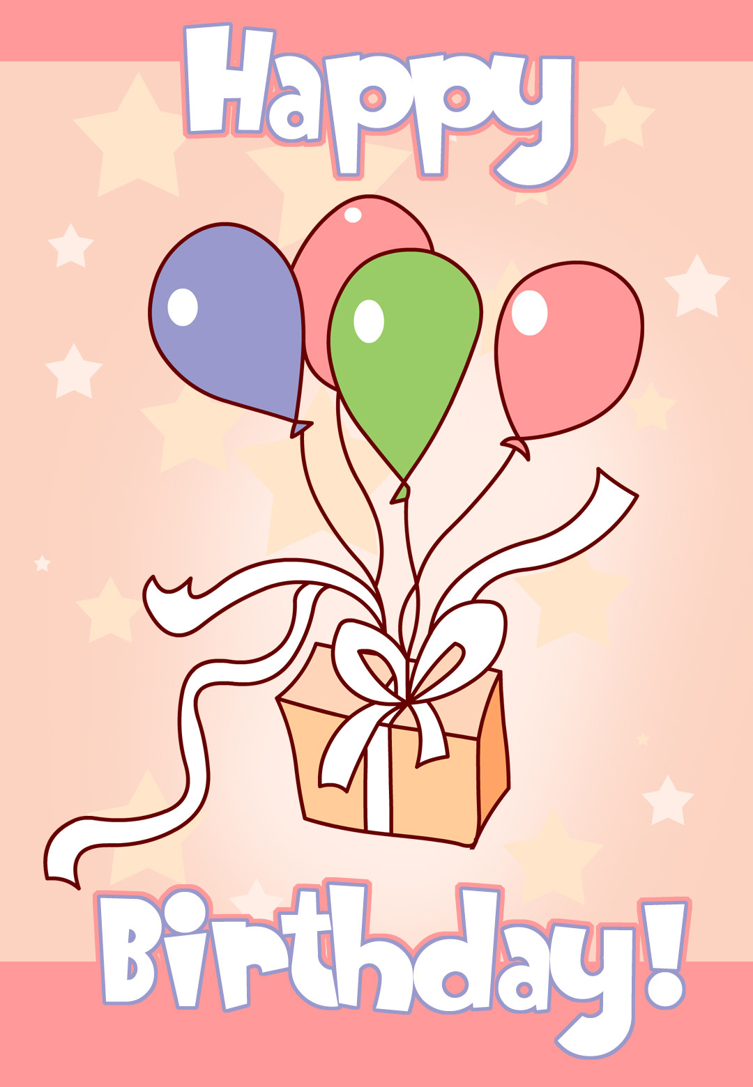 Online Free Birthday Cards
 Balloons And Cake Birthday Card Free