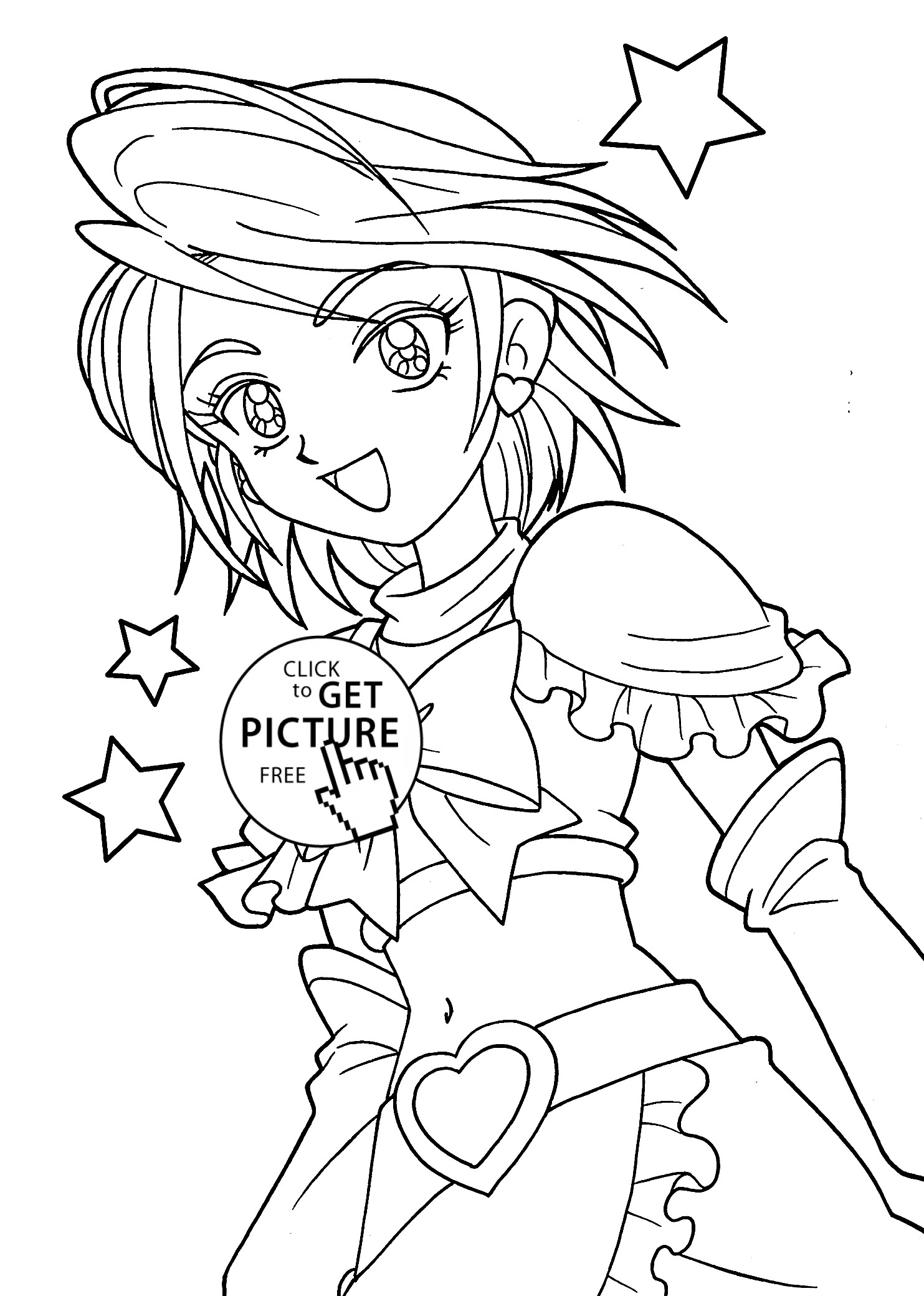 Online Printable Coloring Pages For Girls
 Pretty cure coloring pages for girls printable free