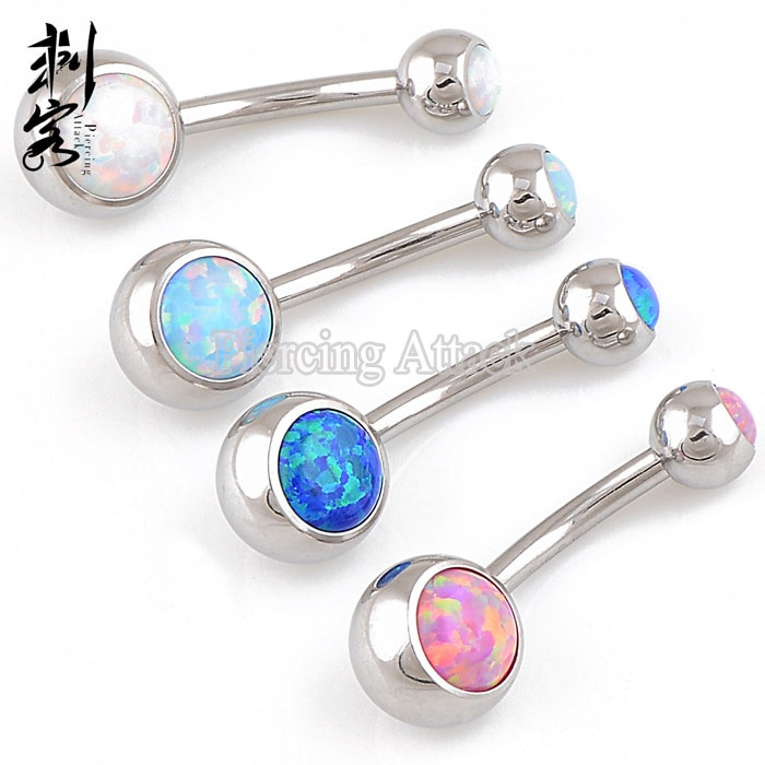 Opal Body Jewelry
 Opal Double Gemmed Belly Ring Opal Body Jewelry Lots of