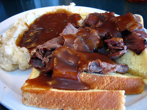 Open Faced Roast Beef Sandwich With Gravy
 The 13 Tenets of Cynical Buddhism Top Ten Sandwiches of