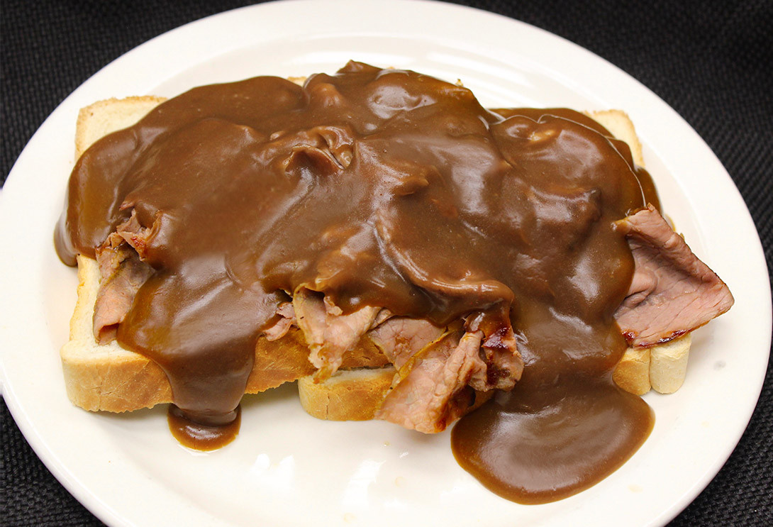 Open Faced Roast Beef Sandwich With Gravy Gauthier Strater