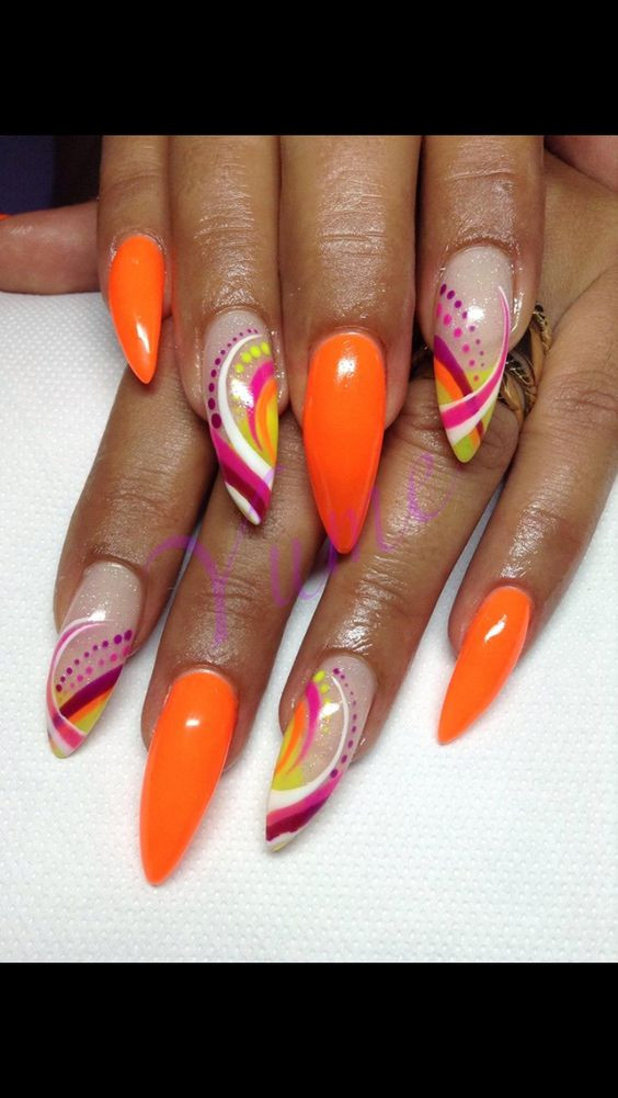 Orange Nail Designs
 47 Summer Orange Colors Nails Art Design Koees Blog