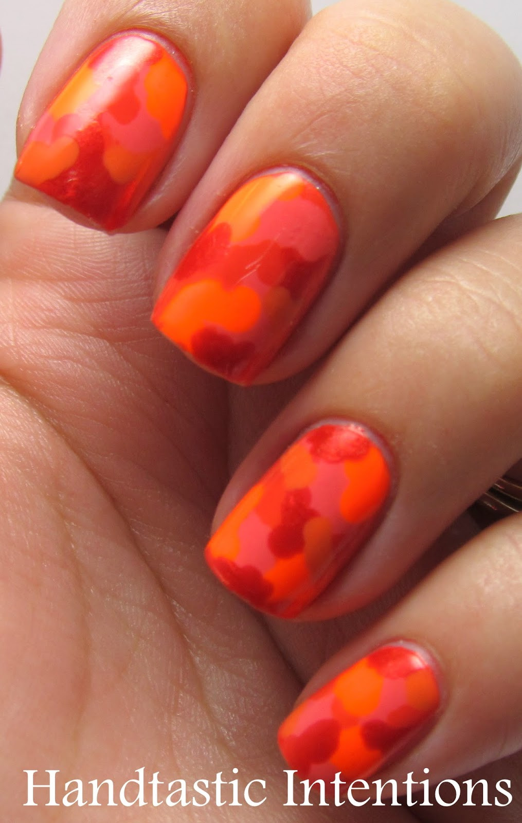 Orange Nail Designs
 Handtastic Intentions Nail Art Orange Camo
