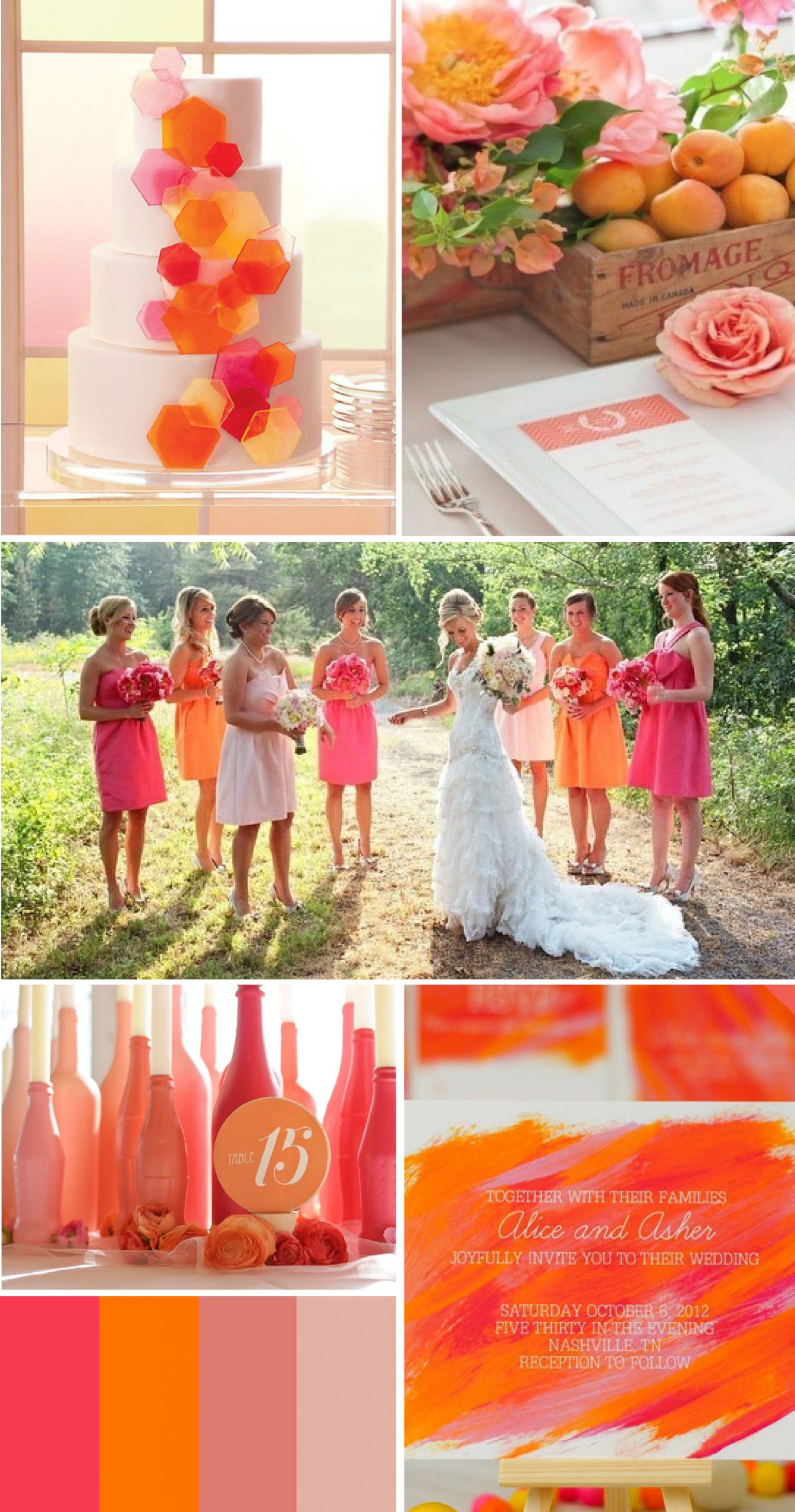 Orange Wedding Colors
 Gorgeous Coral Wedding Inspiration