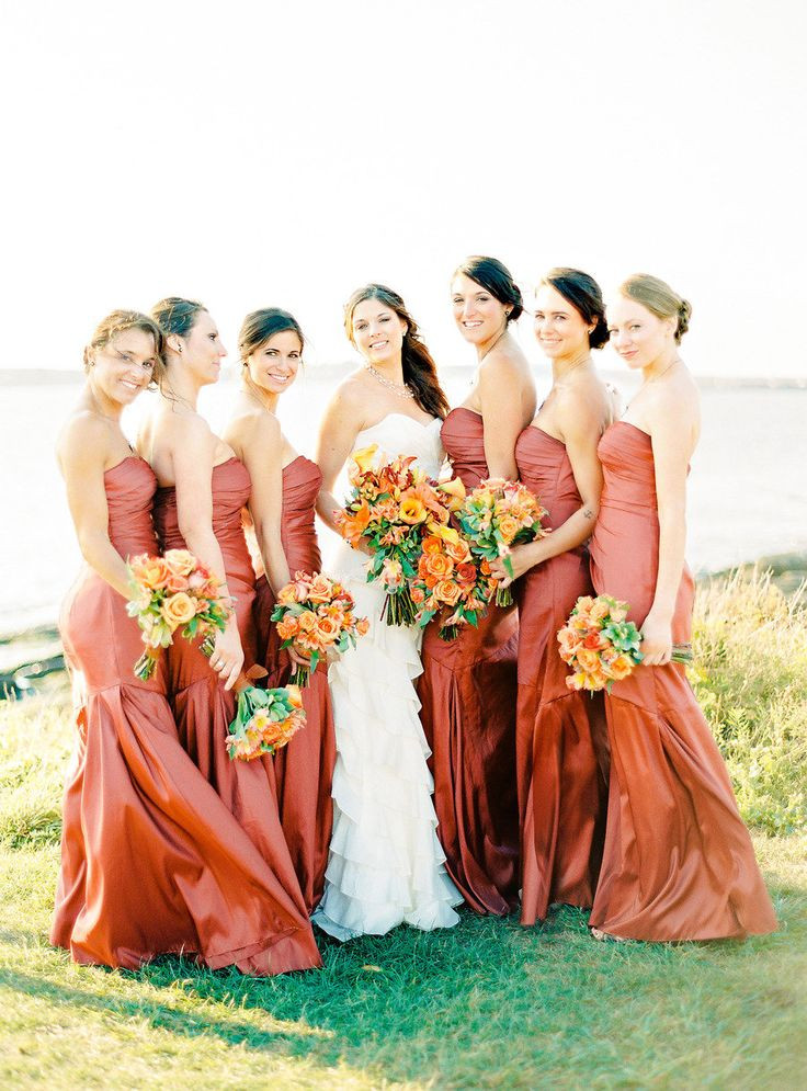 Orange Wedding Colors
 Orange bridesmaid dresses Add a fresh & fun colour