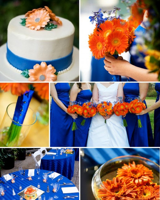 Orange Wedding Colors
 Festive Blue and Orange Wedding Ideas Wedding color