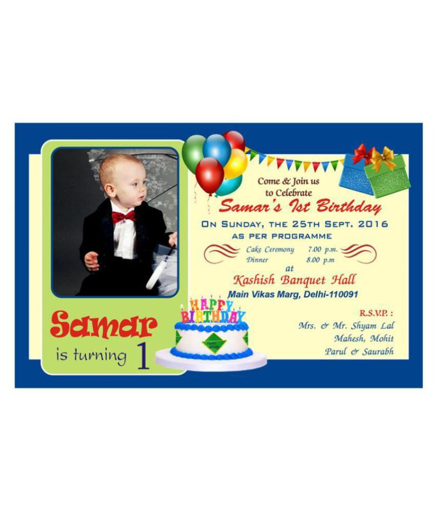 Order Birthday Invitations Online
 E Gift Mart Multicolor Birthday Invitation Card Buy