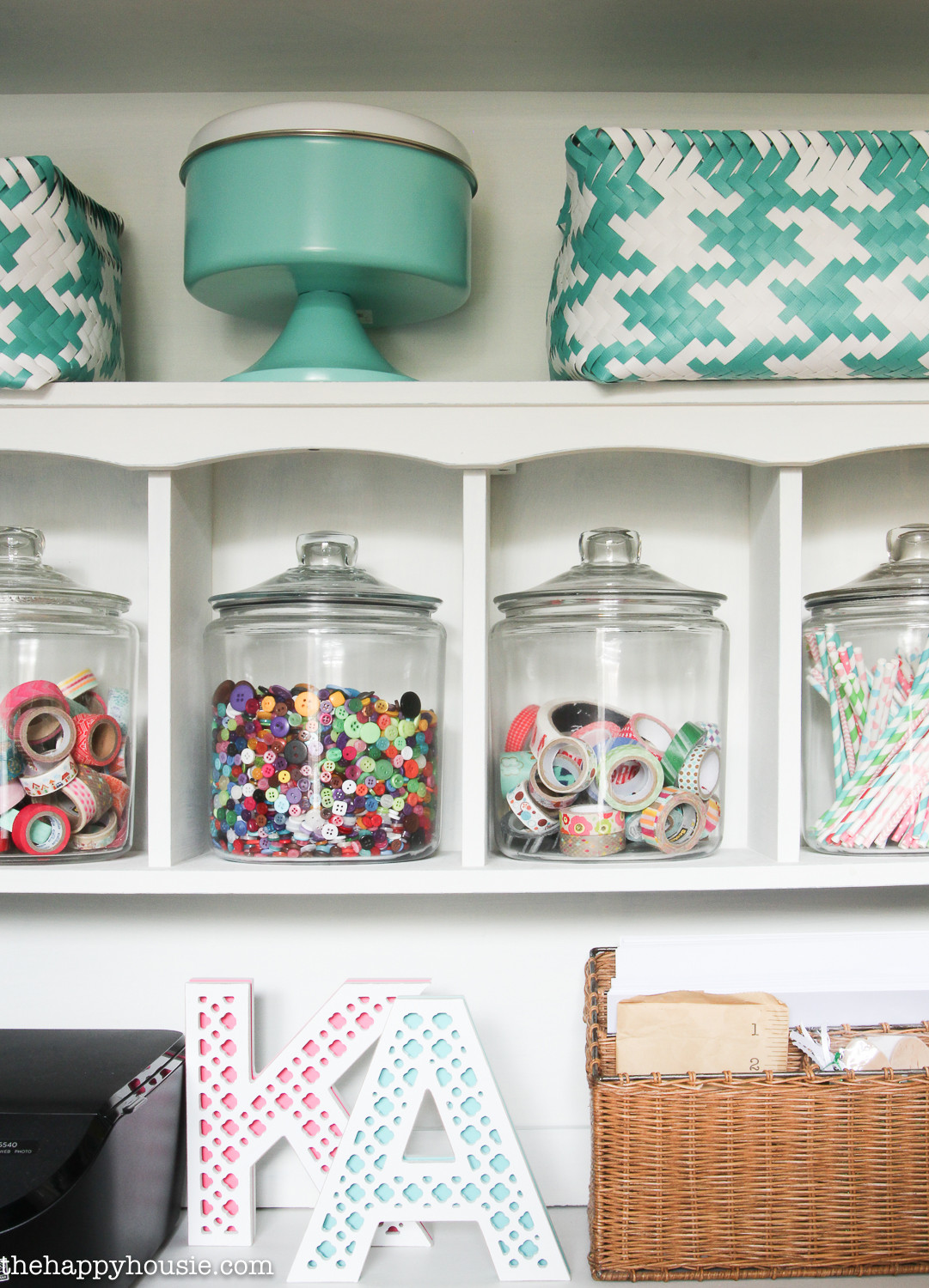 Organization Ideas For Craft Room
 How to Organize a Craft Room Work Space The Happy Housie