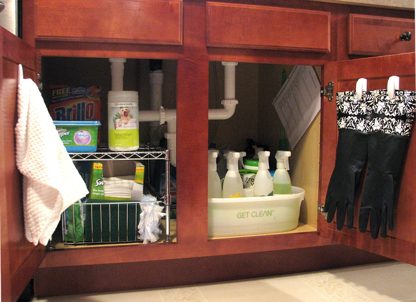 Organize Under Kitchen Sink
 Organize under the sink