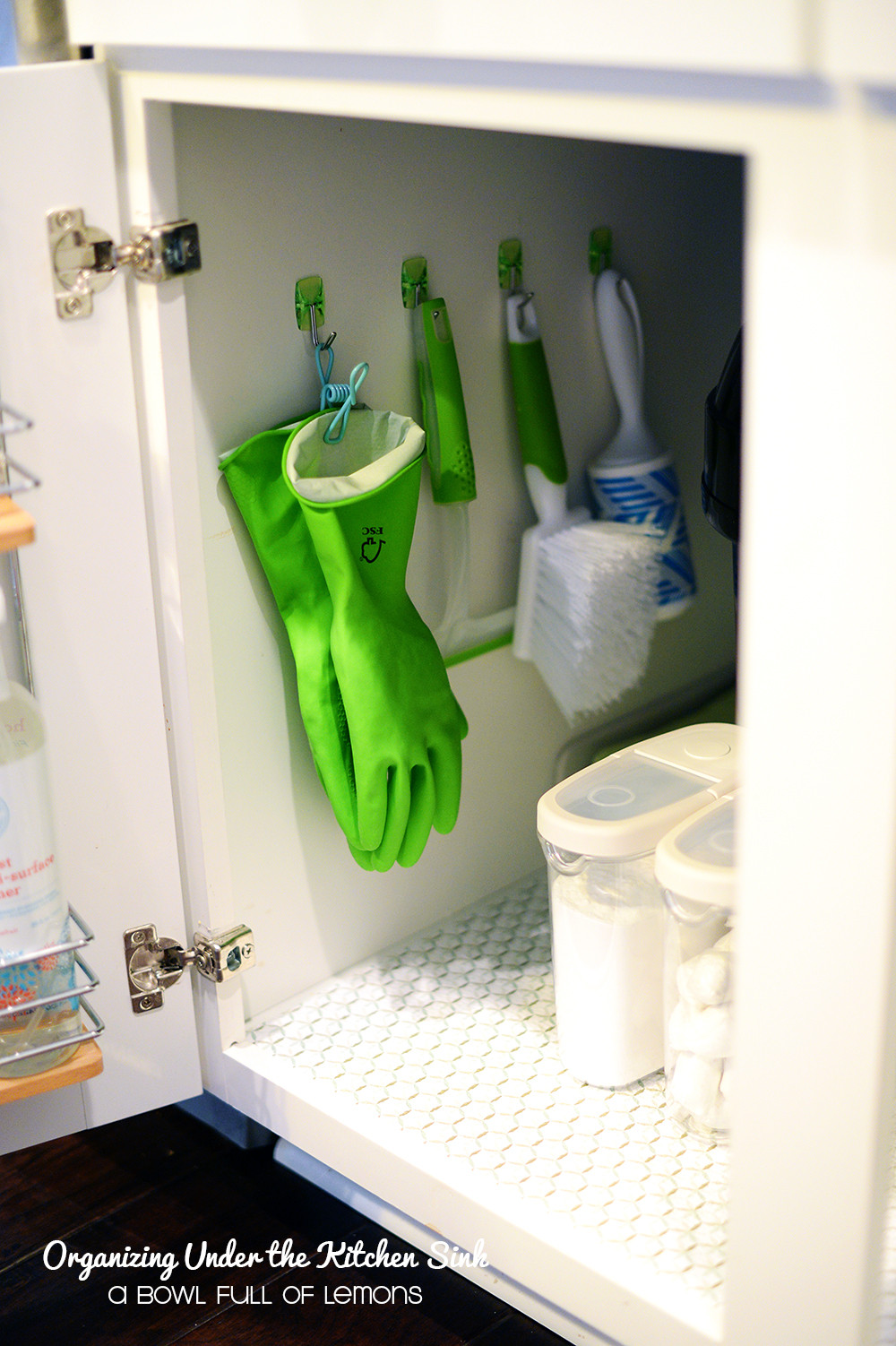 Organize Under Kitchen Sink
 Organizing Under the Kitchen Sink