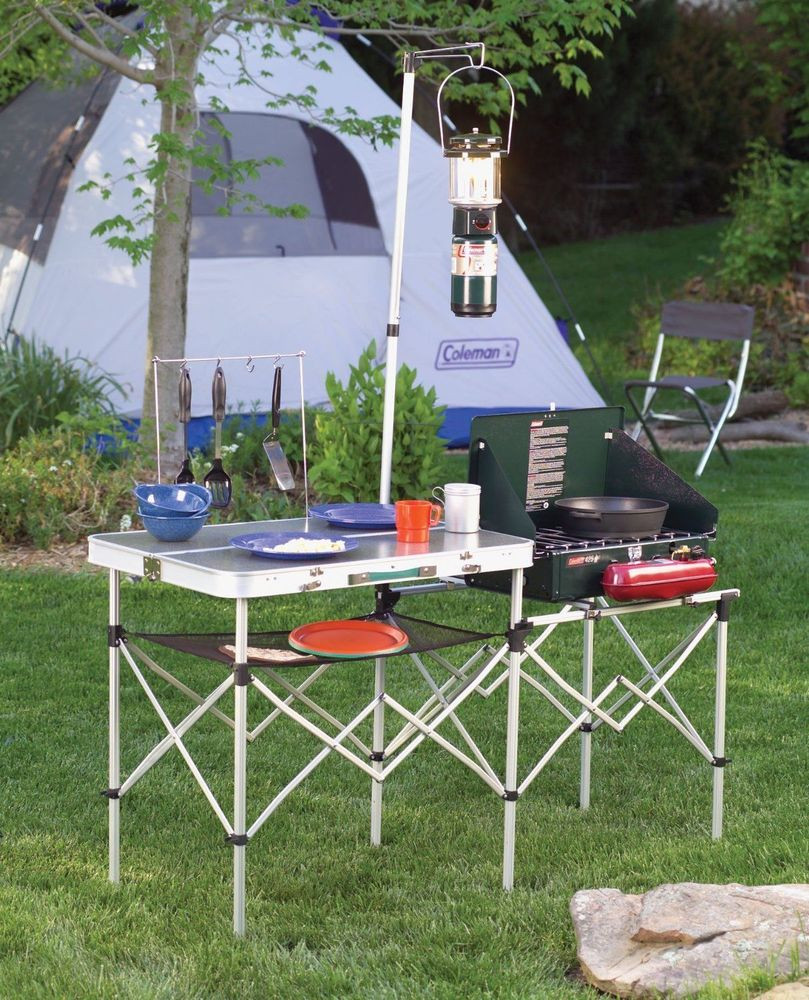 Outdoor Camp Kitchen
 Portable Outdoor Kitchen Pack Away Stove Countertop Table