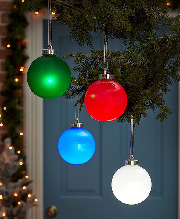 Outdoor Christmas Balls
 Everglow Christmas Ball Outdoor Hanging Ornament Choose