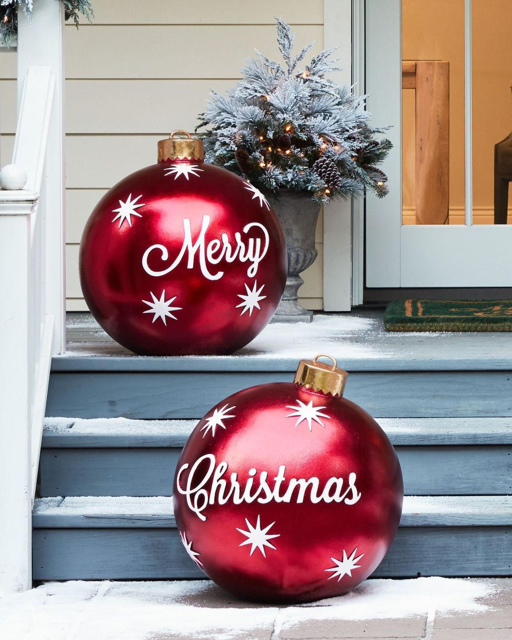 Outdoor Christmas Balls
 Go Beyond Lights With These 10 Christmas Yard Decorations