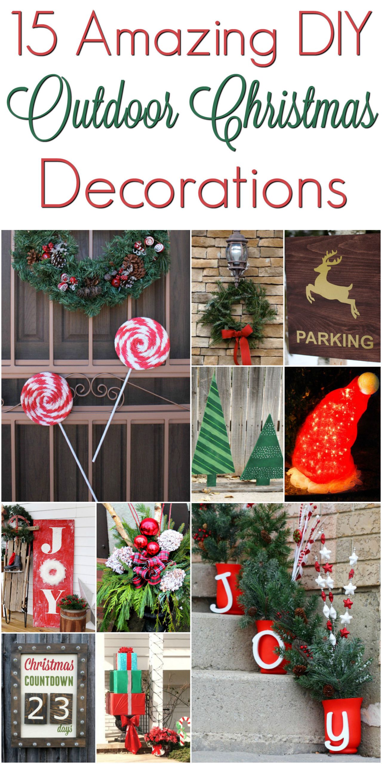 Outdoor Christmas Decorations Diy
 DIY Christmas Outdoor Decorations ChristmasDecorations