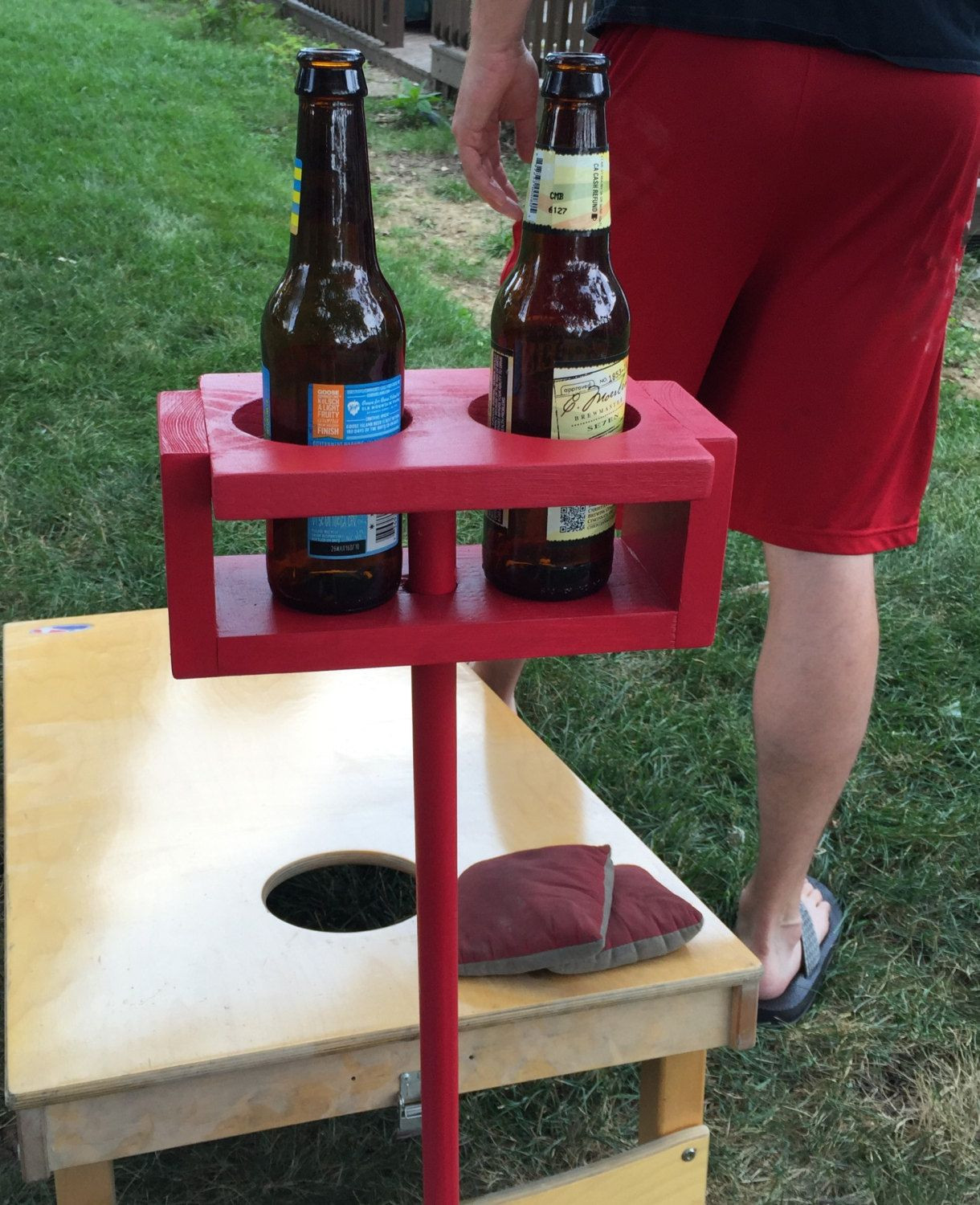 Outdoor Drink Holders DIY
 Yard Drink holders cornhole cup holder games backyard
