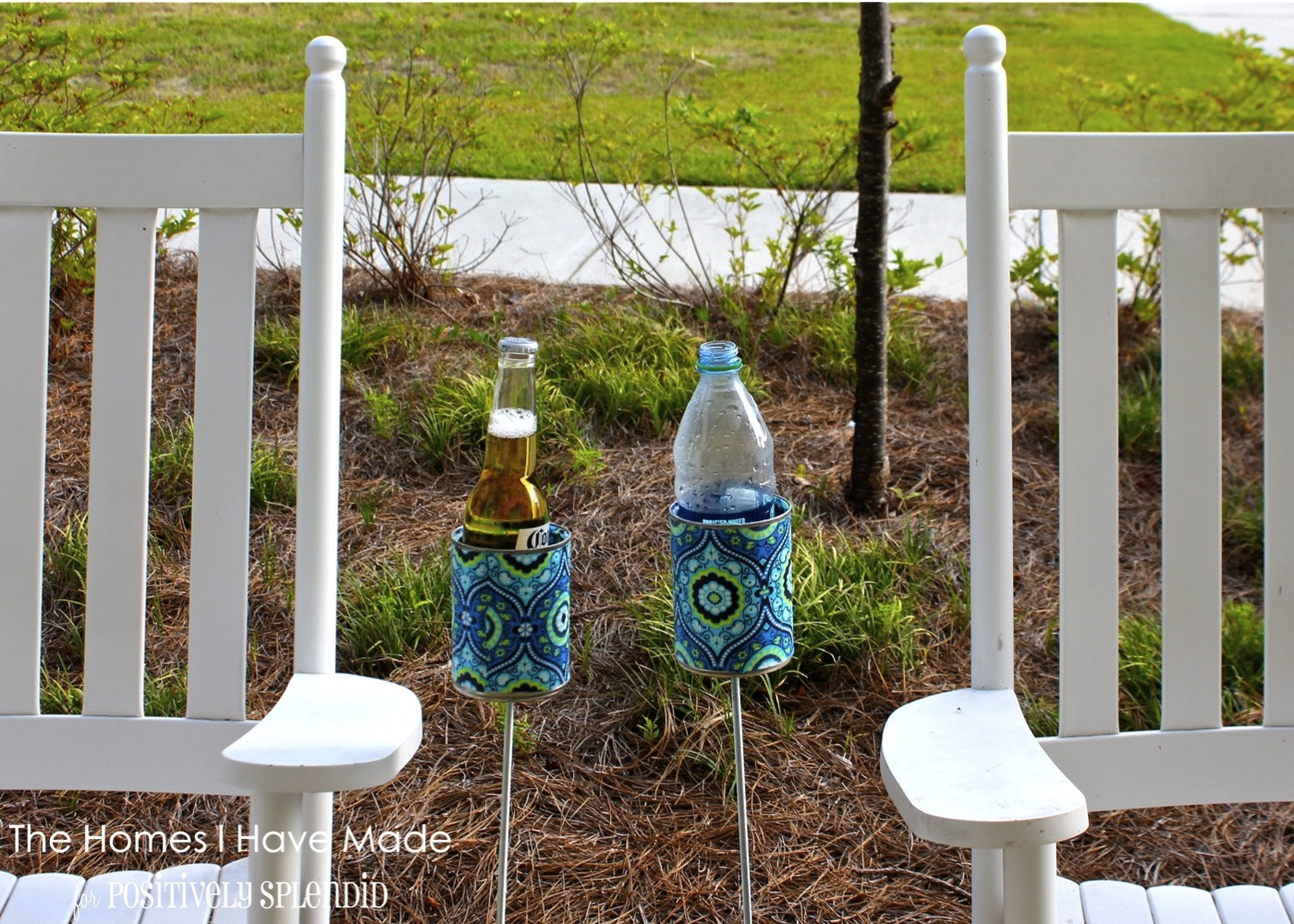 Outdoor Drink Holders DIY
 GW DIY Corner Outdoor Ambiance – Gardner White Blog