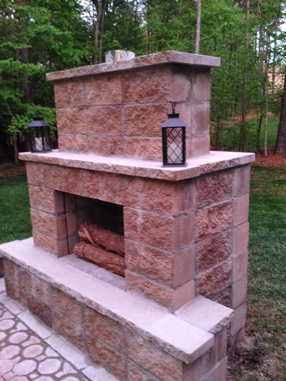 Outdoor Fireplace DIY
 Life in the Barbie Dream House DIY Paver Patio and