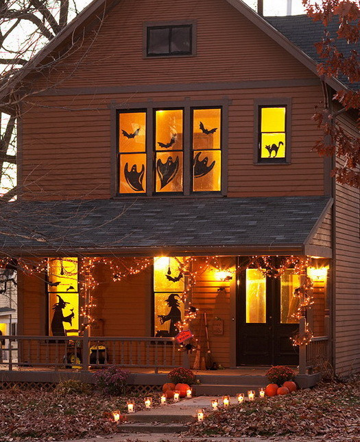 Outdoor Halloween Lights
 34 Scary Outdoor Halloween Decorations And Silhouette