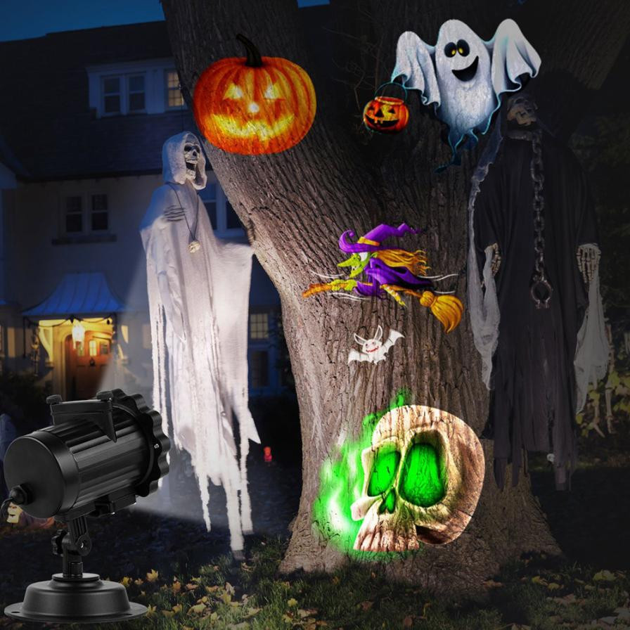 Outdoor Halloween Projector
 Halloween LED Projector Light 16 Pattern Landscape Moving