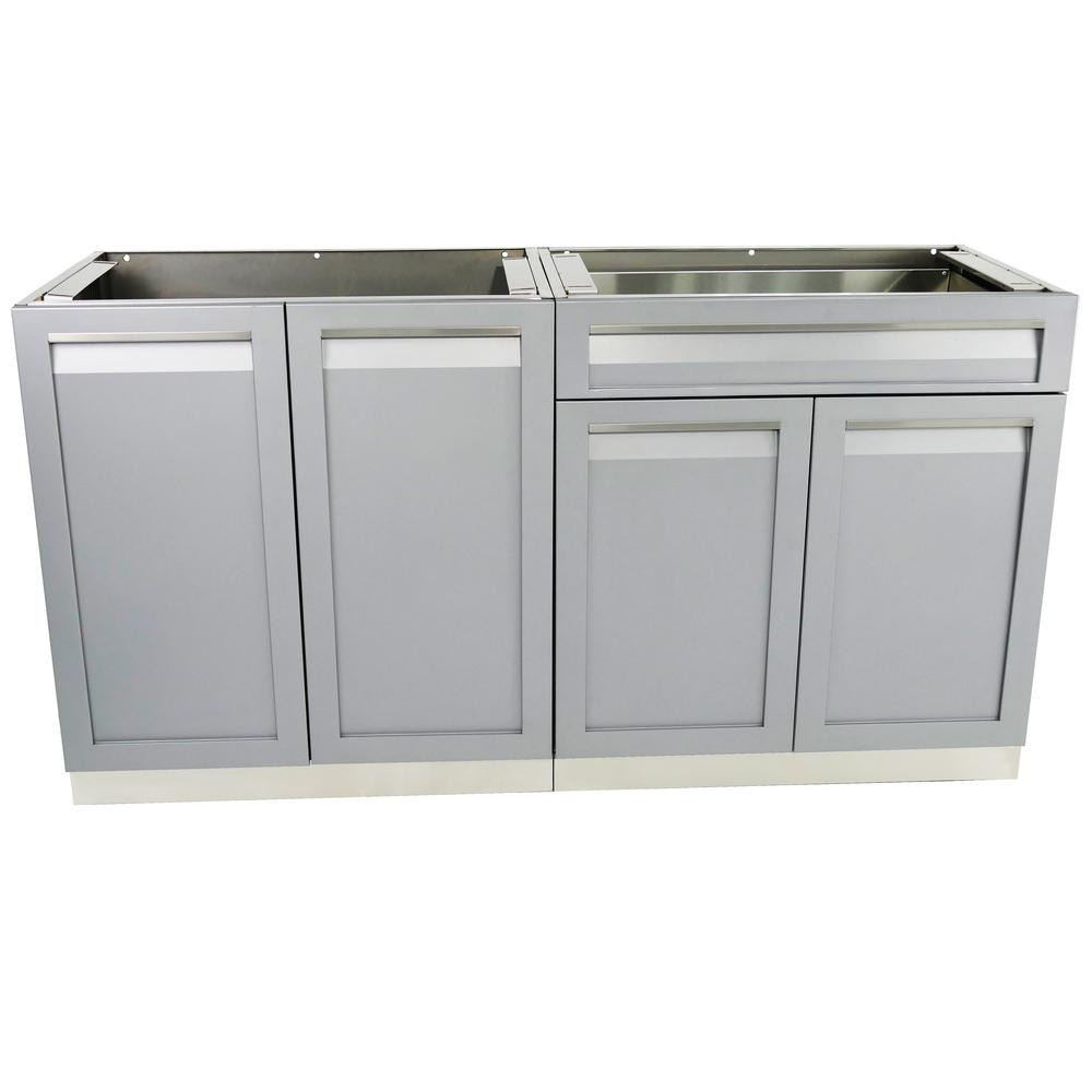 Outdoor Kitchen Cabinet Doors
 4 Life Outdoor Stainless Steel 2 Piece 64x35x22 5 in