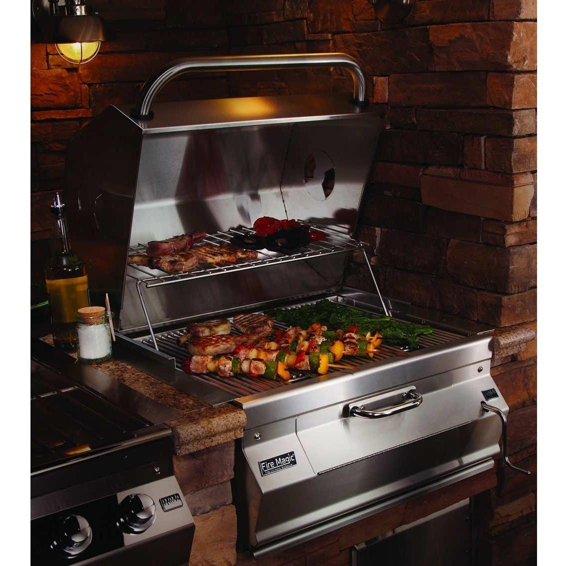 Outdoor Kitchen Charcoal Grill
 Fire Magic Legacy Meat Smoker Charcoal Grill 30 Inch