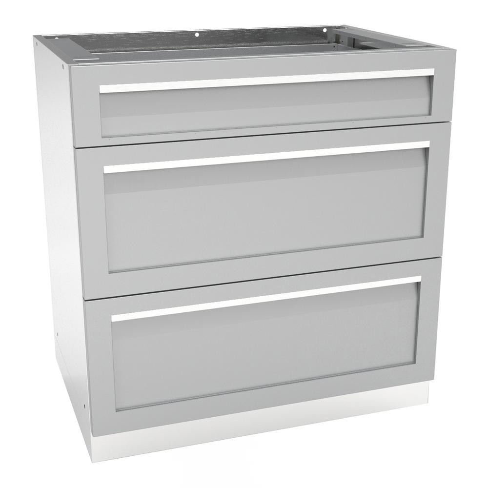 Outdoor Kitchen Drawers
 4 Life Outdoor Stainless Steel 3 Drawer 32x35x22 5 in
