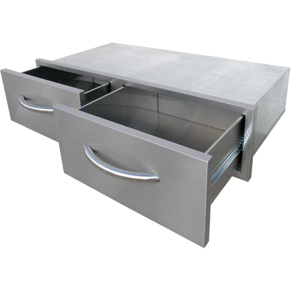 Outdoor Kitchen Drawers
 Cal Flame 39 25 in Wide Outdoor Kitchen Stainless Steel 2