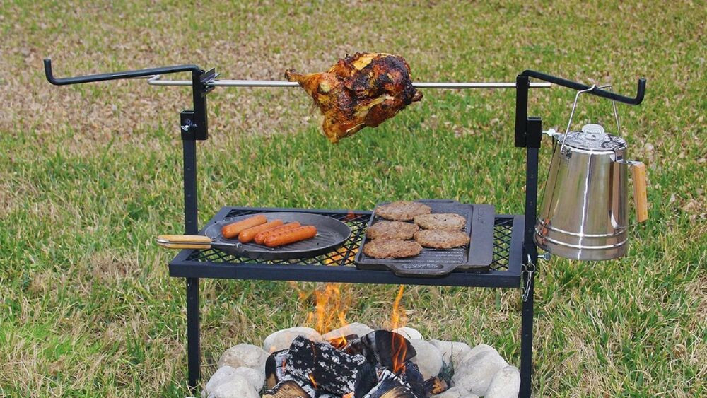Outdoor Kitchen Equipment
 Outdoor Campfire Cooking Grill Rotisserie Camping