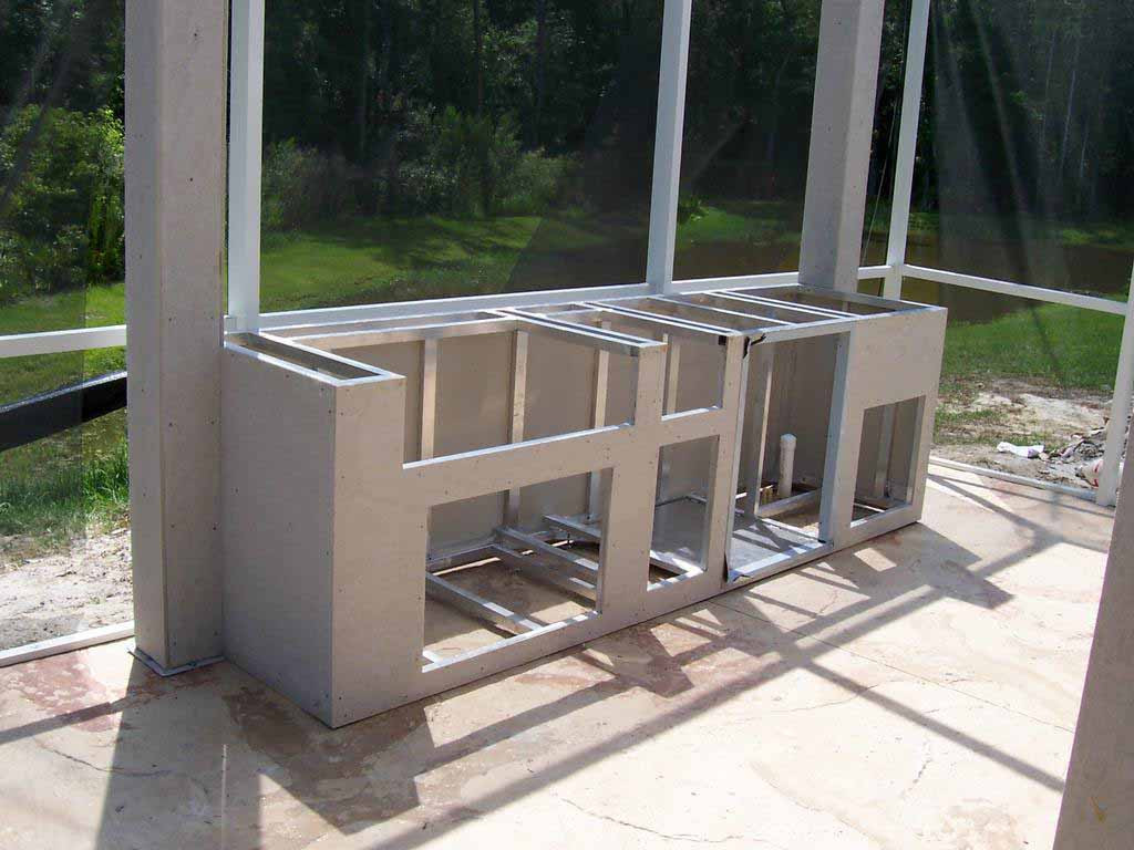 Outdoor Kitchen Frame
 Build Outdoor Kitchen Frame