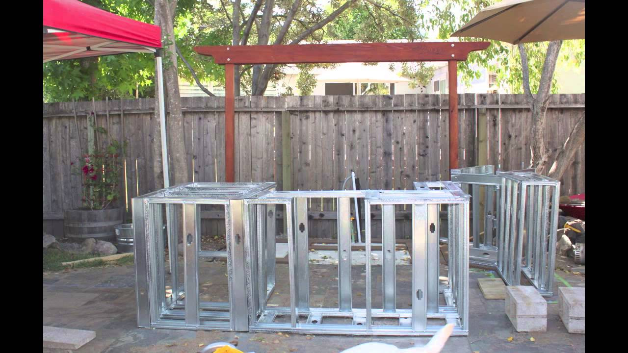 Outdoor Kitchen Frame
 Building an Outdoor Kitchen Island