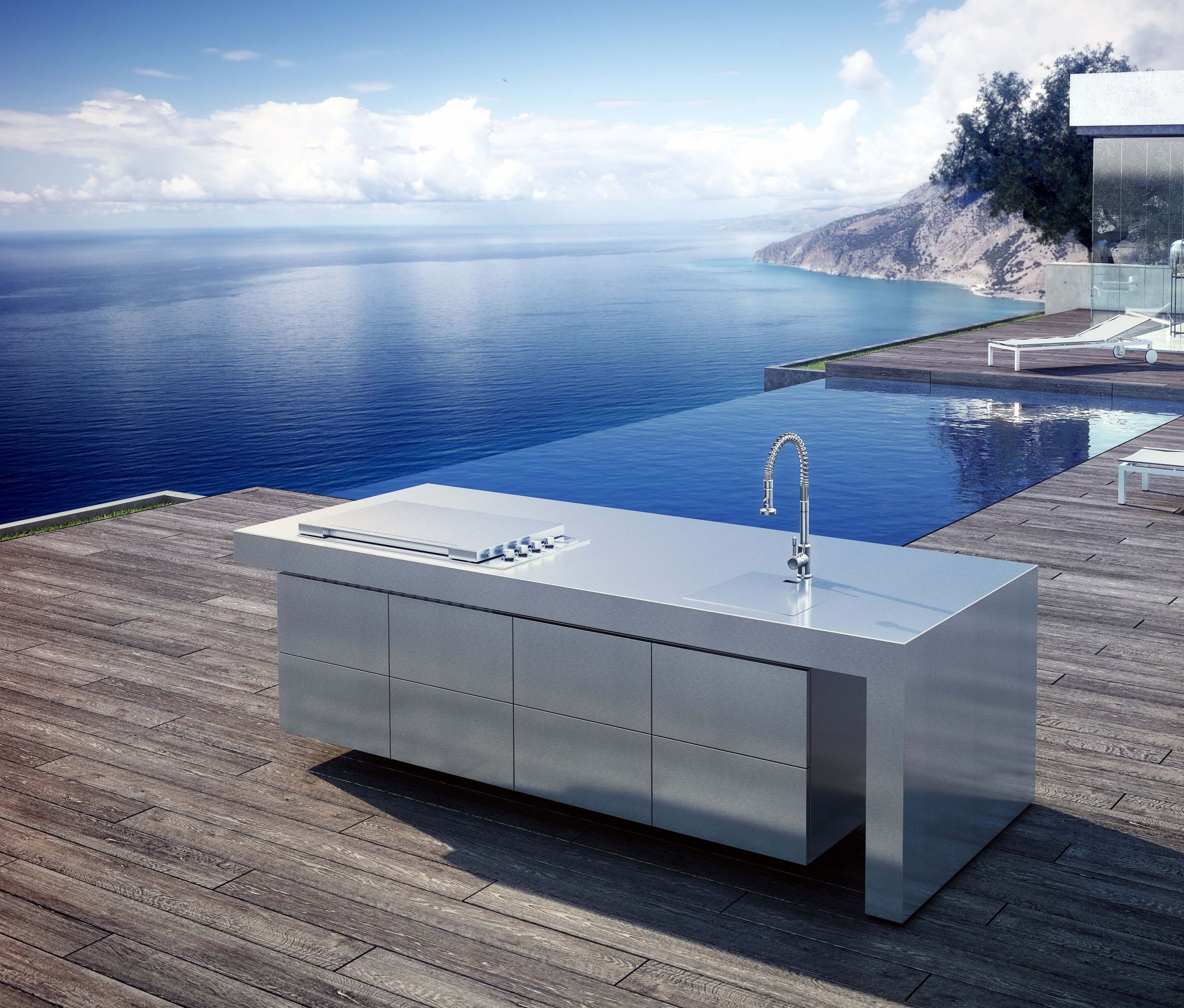 Outdoor Kitchen Grill Island
 Sleek Altea 316 Custom Kitchen Island Couture Outdoor