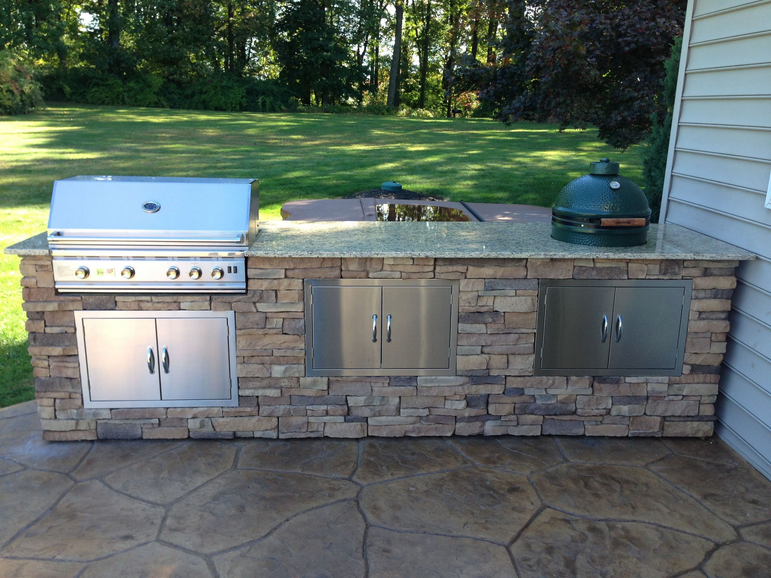 Outdoor Kitchen Island Frame Kit
 Bret Webster built this Amazing BBQ Island with BBQ Coach