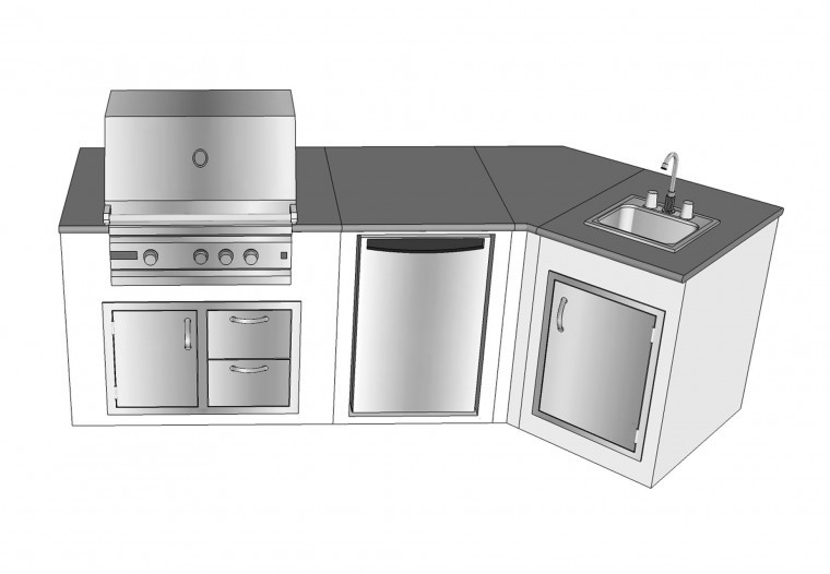 Outdoor Kitchen Kit Lowes
 Kitchen Convert Your Backyard With Awesome Modular