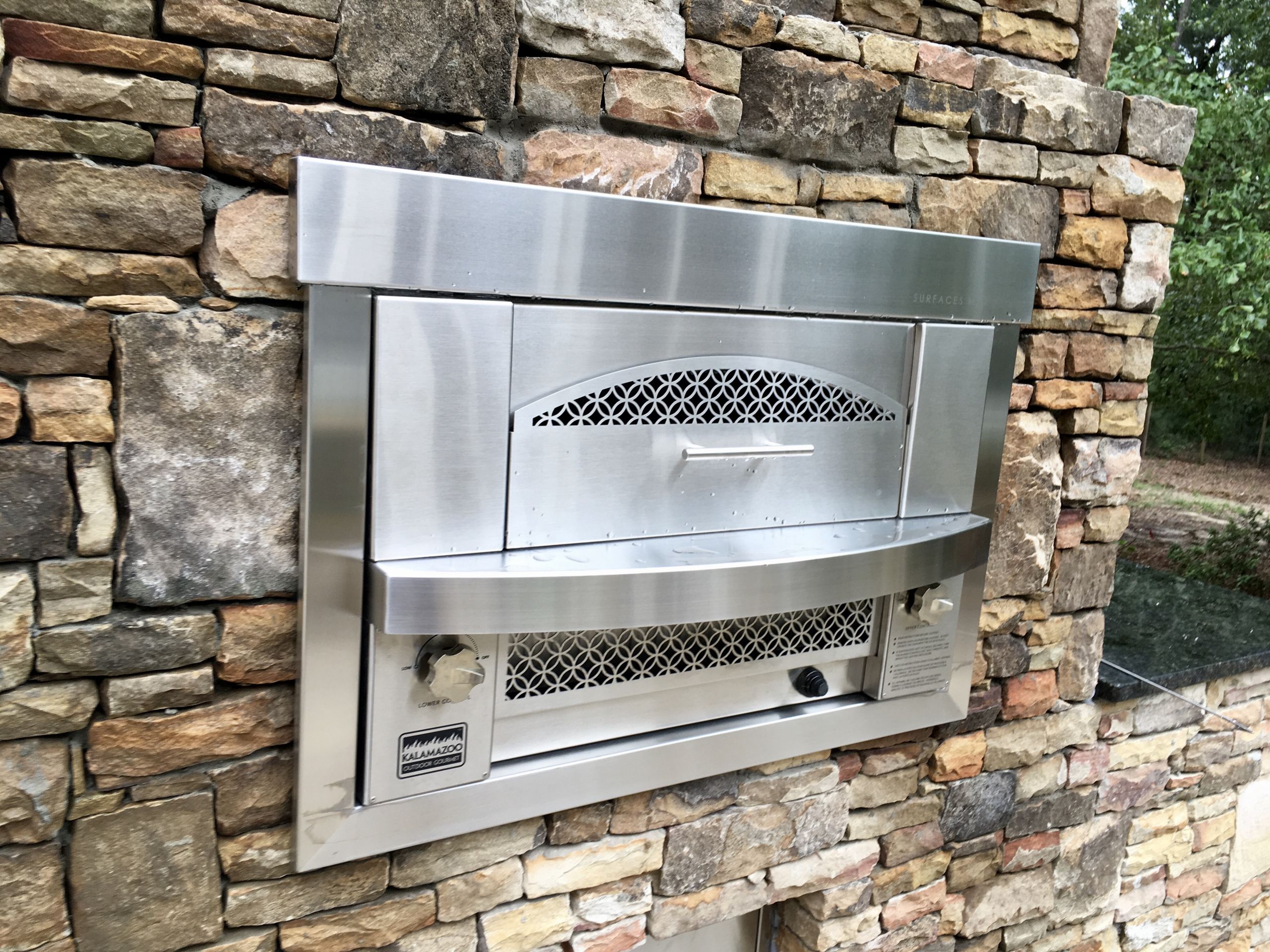 Outdoor Kitchen Oven
 Outdoor Kitchen Built in Gas Pizza Oven Fireside