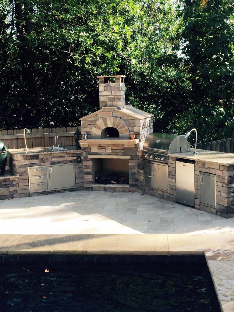 Outdoor Kitchen Oven
 Outdoor Brick Oven Kit Wood Burning Pizza Ovens