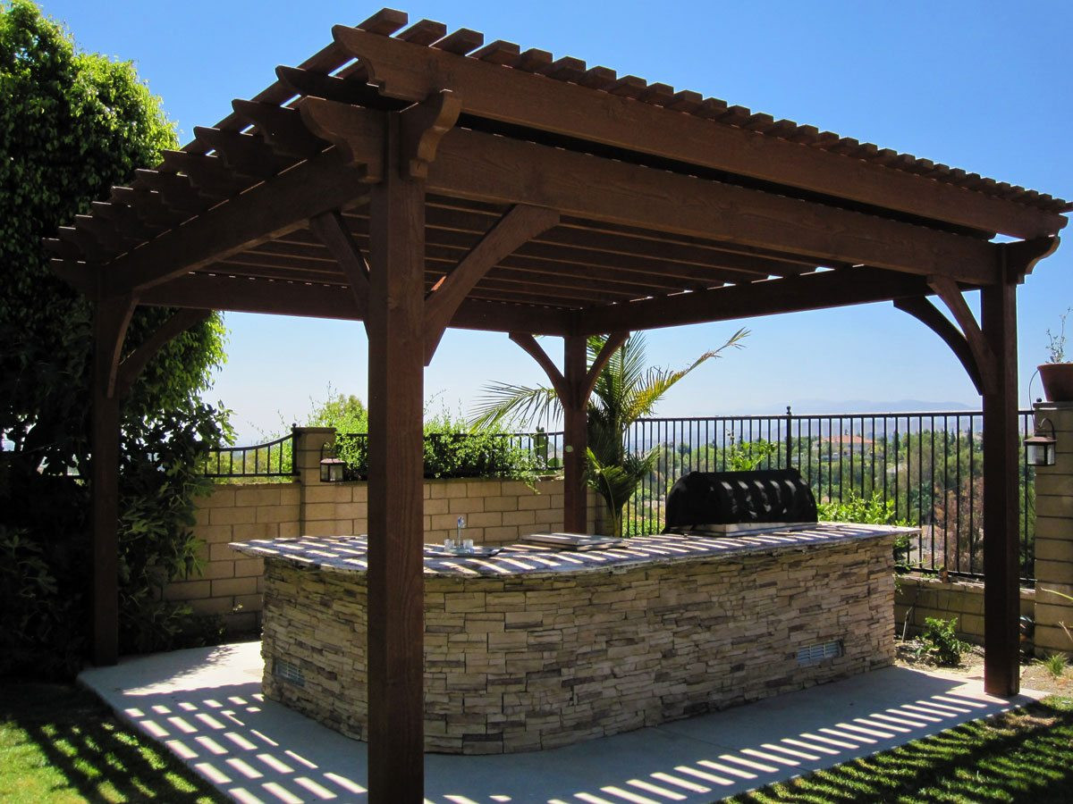 Outdoor Kitchen Pergola
 20 Cool Pool Side Shade Pergolas Pavilions & Arbors