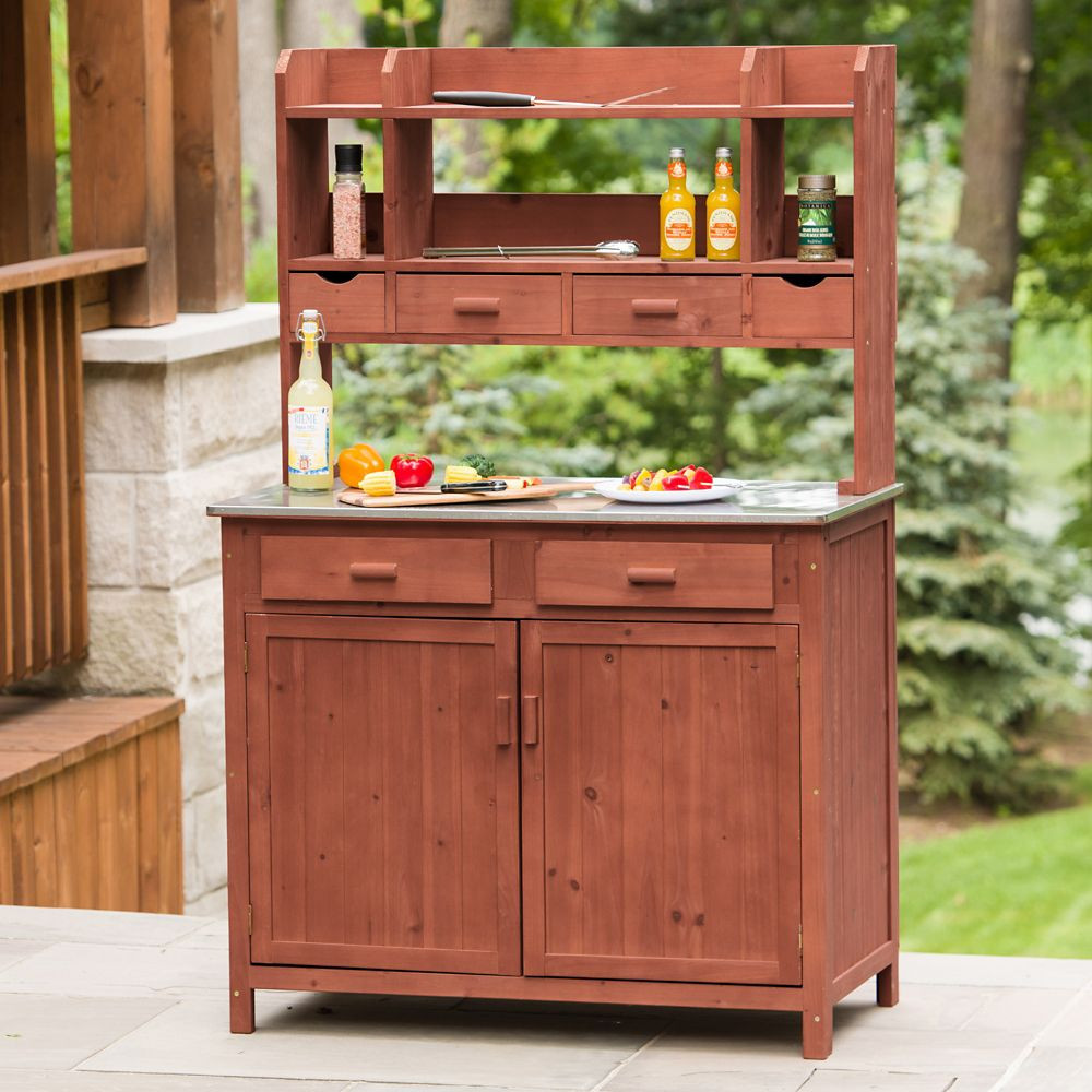 Outdoor Kitchen Prep Station
 Leisure Season Outdoor Kitchen Prep Station