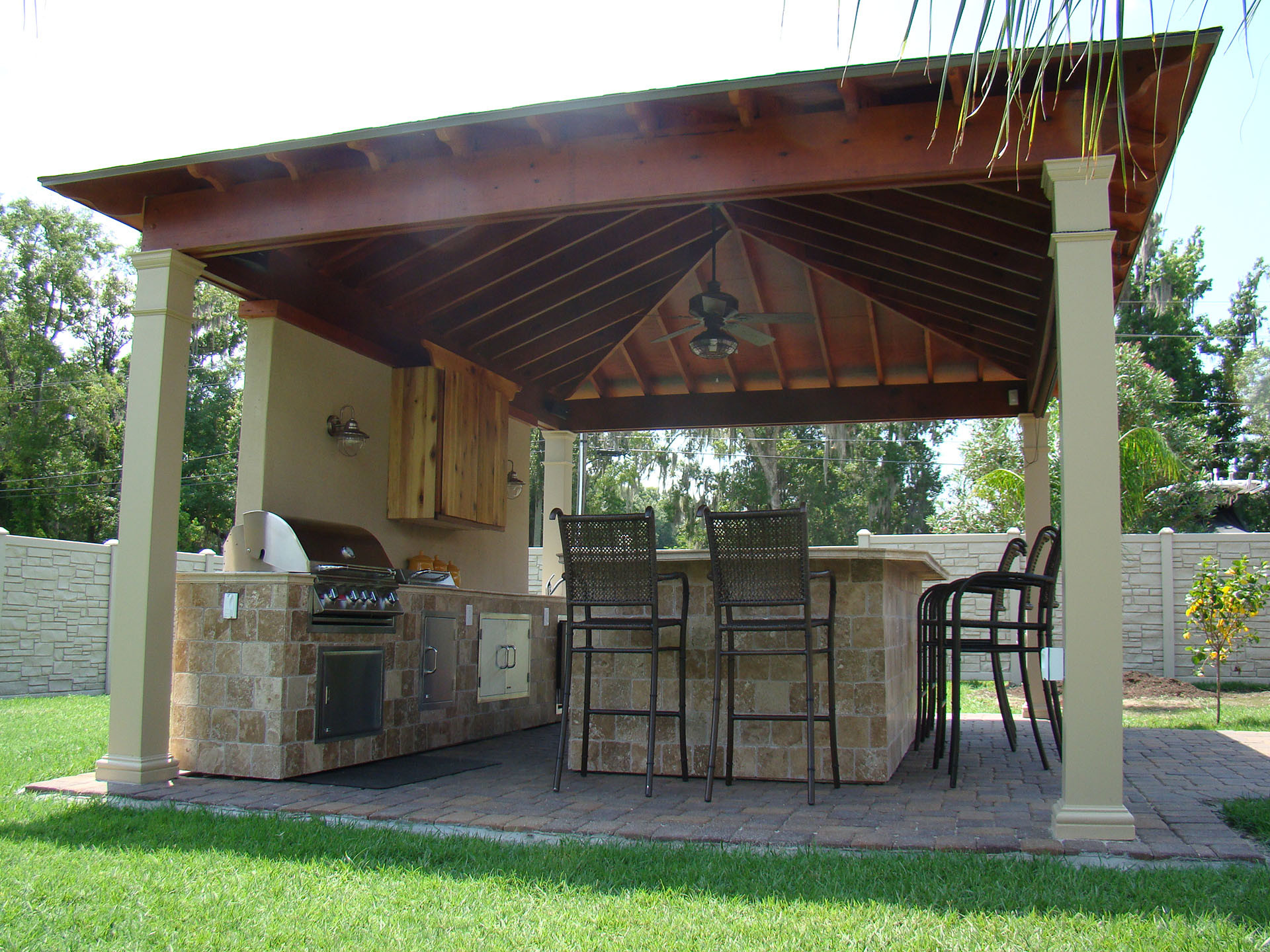 Outdoor Kitchen Roof
 New Orleans Outdoor Kitchens Contractor