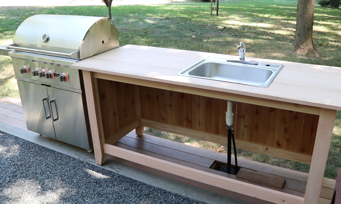 Outdoor Kitchen Sink
 Build an Outdoor Kitchen Cabinet & Countertop with Sink