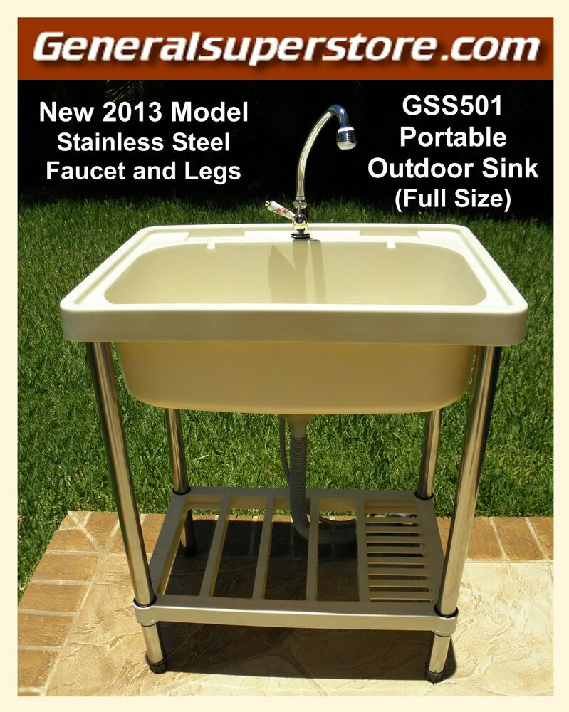 Outdoor Kitchen Sinks
 GSS501 Portable Outdoor Sink Garden Camp Camping RV