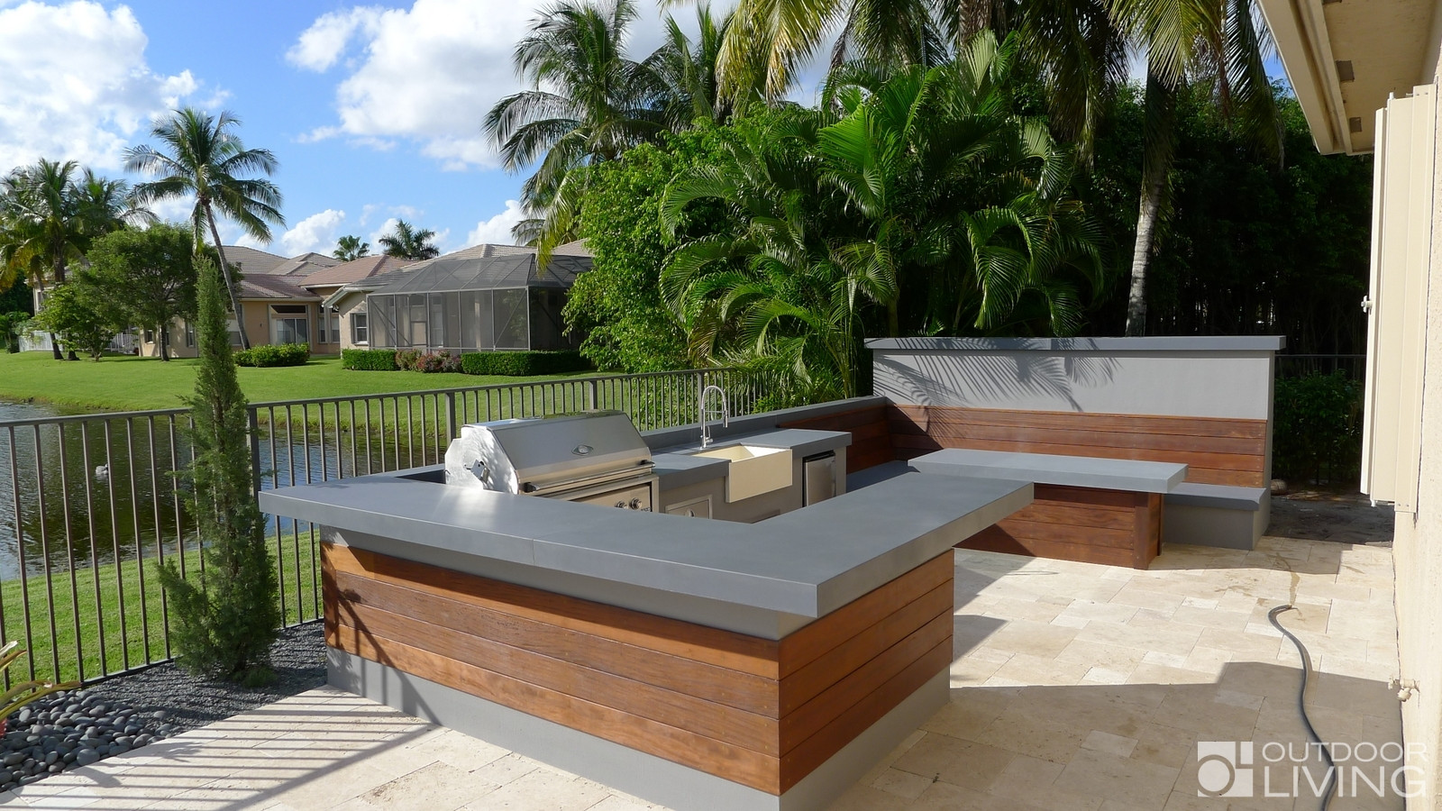 Outdoor Kitchen Table
 Ultra Modern Outdoor Kitchen Table & Bench