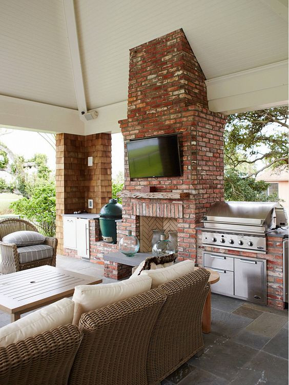 Outdoor Kitchen With Fireplace
 40 Beautiful Outdoor Kitchen Designs