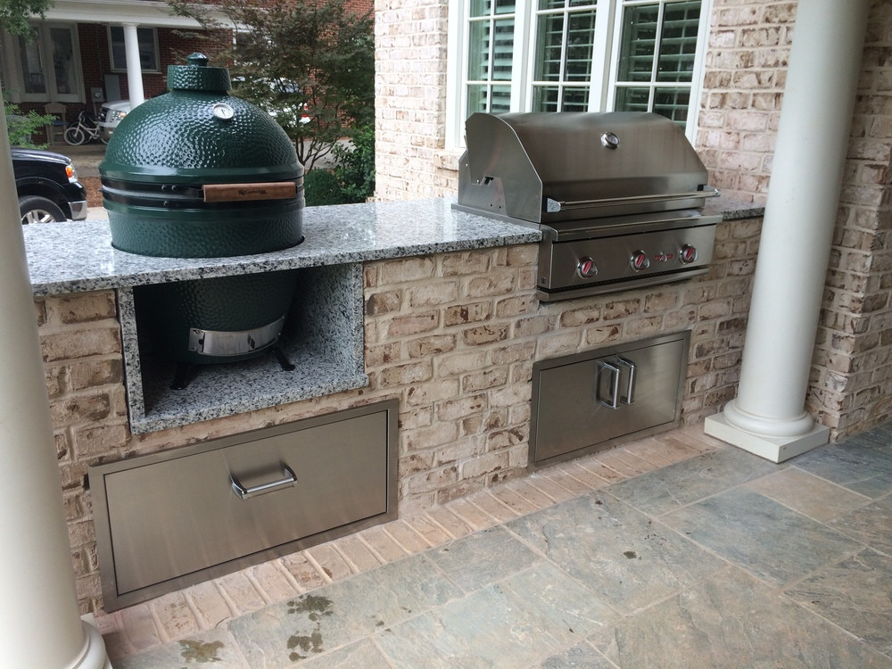 Outdoor Kitchen With Green Egg
 Outdoor Kitchens — Charlotte Grill pany