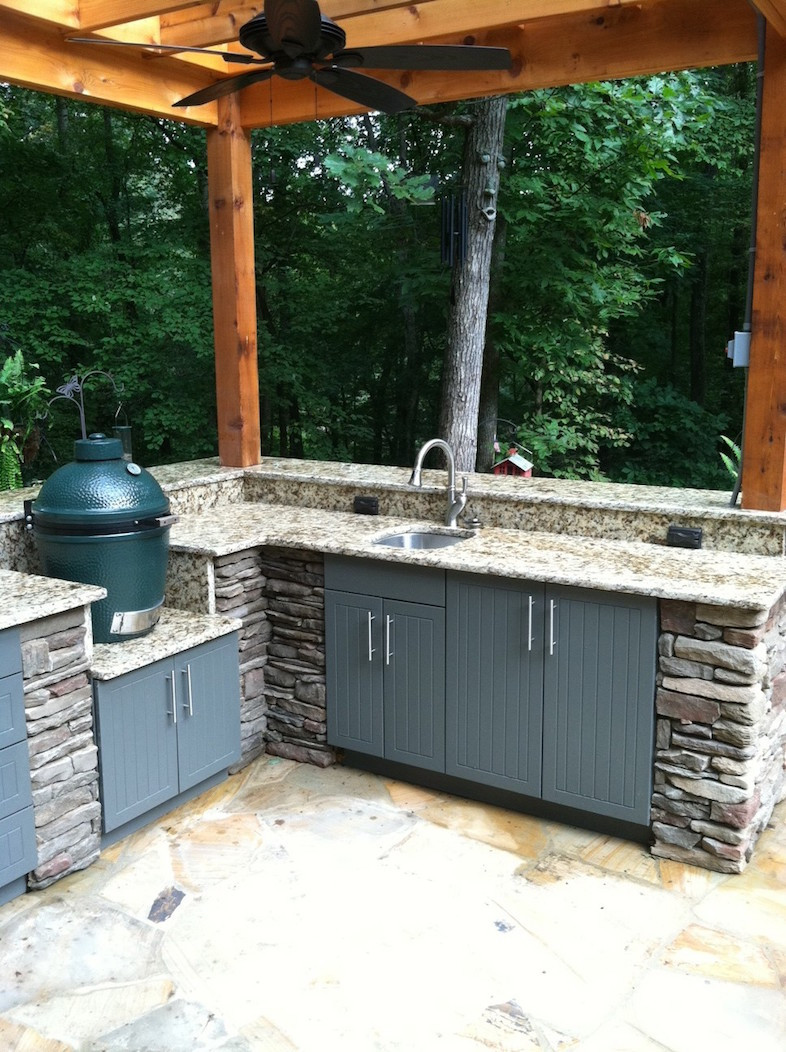 Outdoor Kitchen With Green Egg
 32 Outdoor Kitchen Designs That You Gonna Love