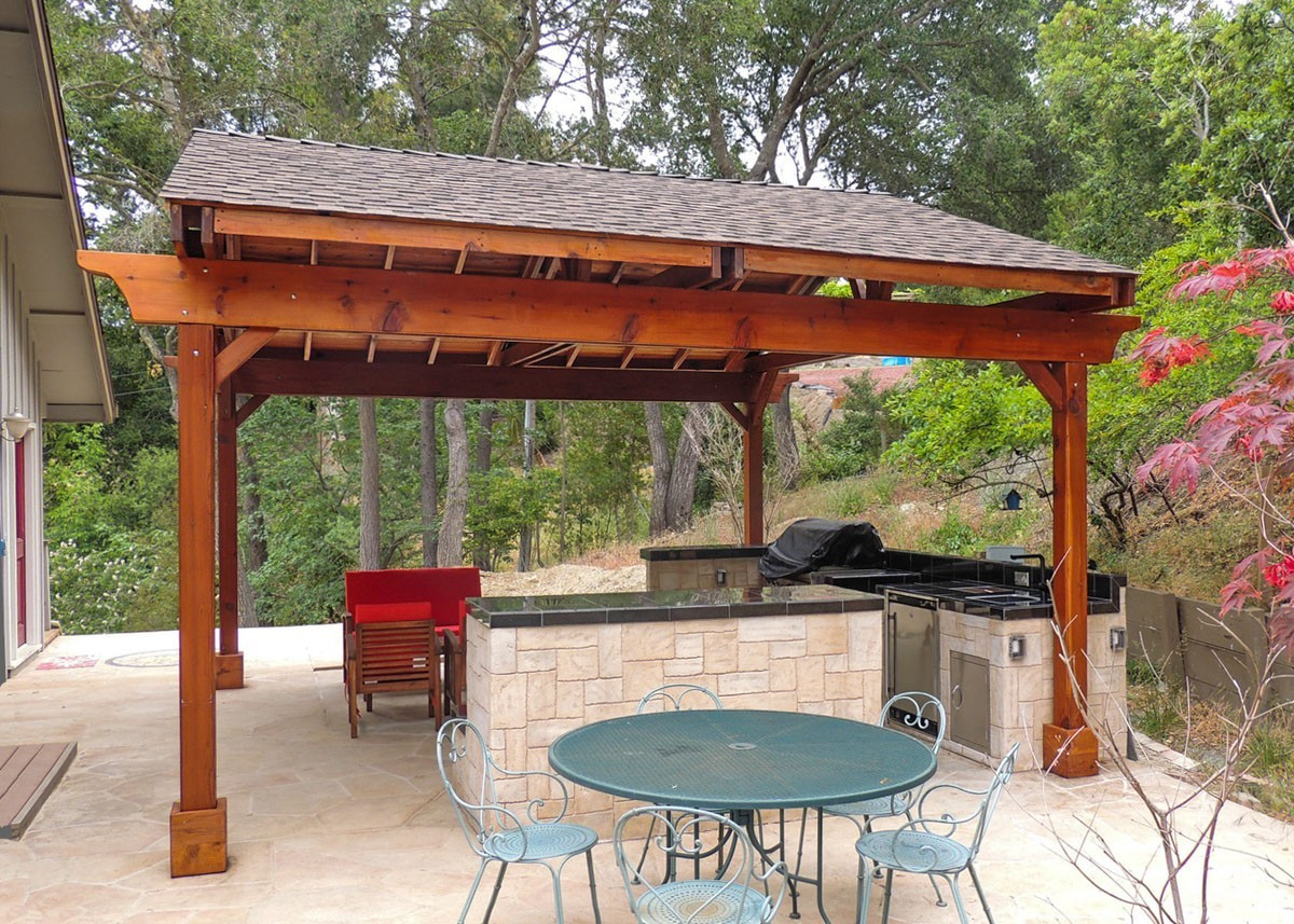 Outdoor Kitchens Pergolas
 Covered pergolas for an outdoor kitchen