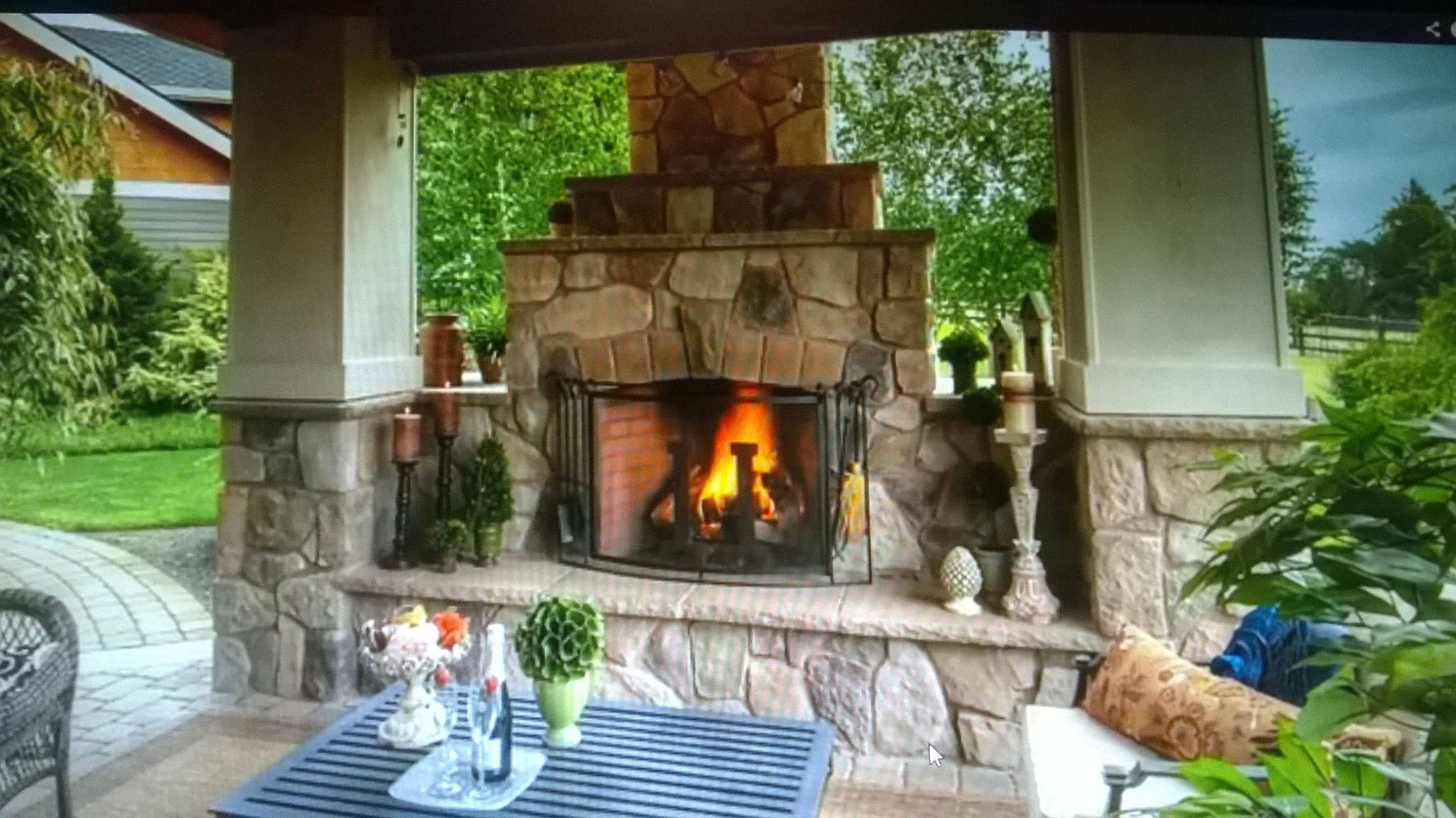 Outdoor Kitchens With Fireplace
 Backyards N More