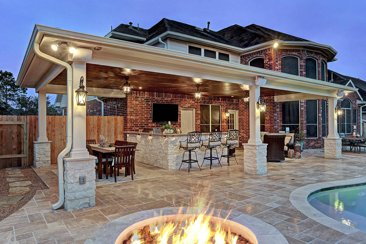 Outdoor Living Space Ideas
 Friendswood Outdoor Living Space Texas Custom Patios