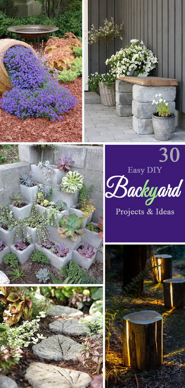 Outdoor Patio Ideas DIY
 30 Easy DIY Backyard Projects & Ideas 2017